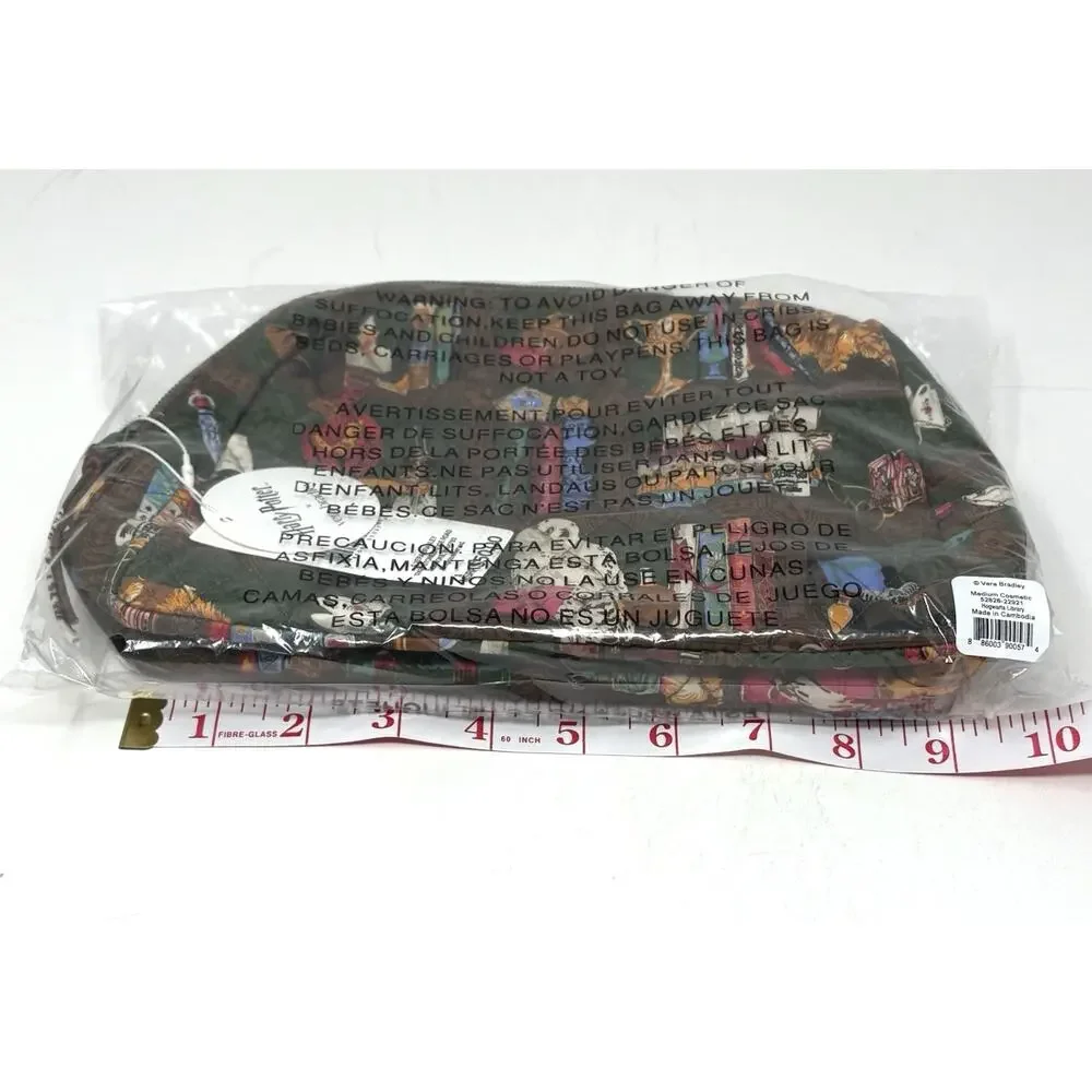 Vera Bradley Harry Potter Cosmetic Makeup Bag Case Hogwarts Library